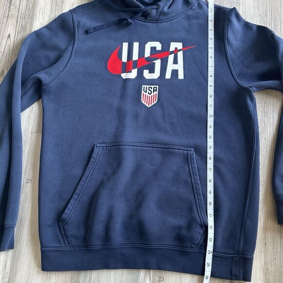 NIKE Hoodie Mens Blue US Soccer Kangaroo Pocket National Team Olympics - size S - Picture 4 of 6